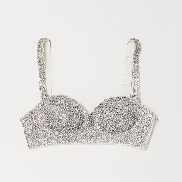 RARE!Collectors piece h&m x moschinoSparkly stone-covered bustier