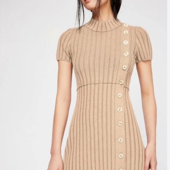 Free People Lottie Mod Ribbed SweaterDress size xs