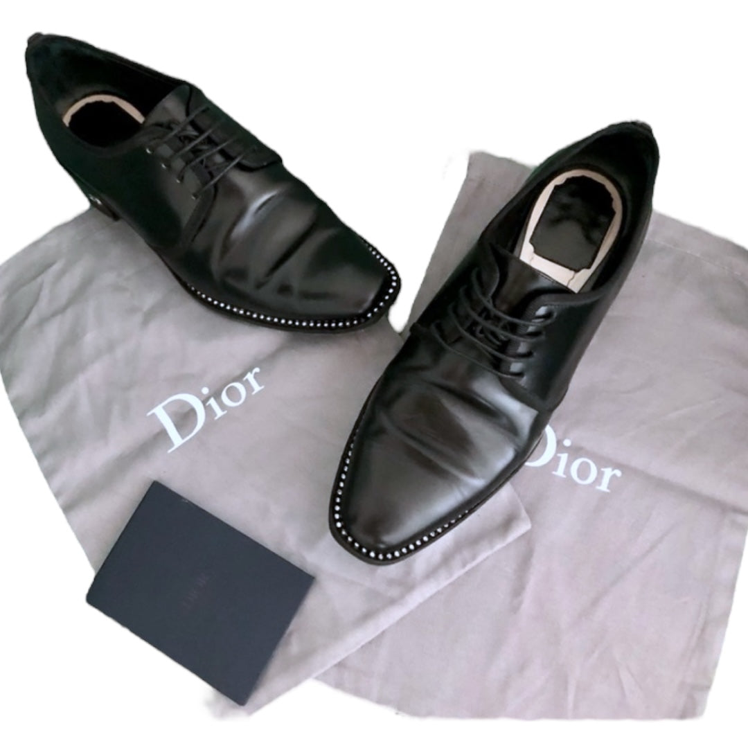 CHRISTIAN DIOR Glazed Calfskin Tomboy Lace Up Oxfords