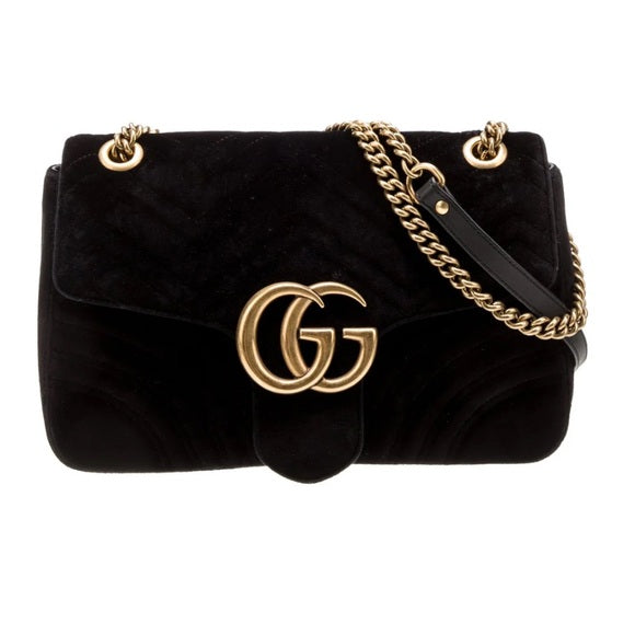 Authicated GUCCIMedium Marmont Matelasse Shoulder Bag