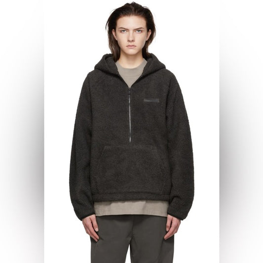 New authentic  FEAR OF GOD ESSENTIALSBlack Polyester Hoodie