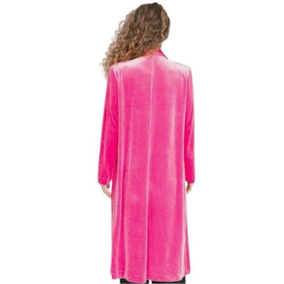 Smash and Tess Birds Papaya pink velvet duster NWT