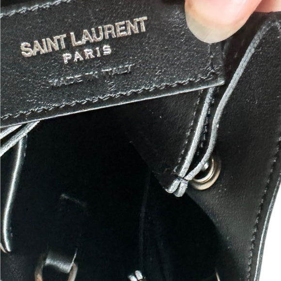 Authentic Saint Laurent Rare Mon Coeur A Fait Crac bucket bag