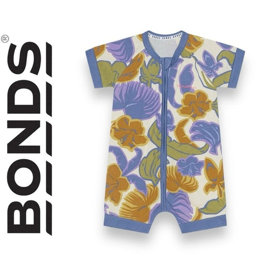 New bonds ZIP ROMPER | TROPICAL DREAMS BLUES