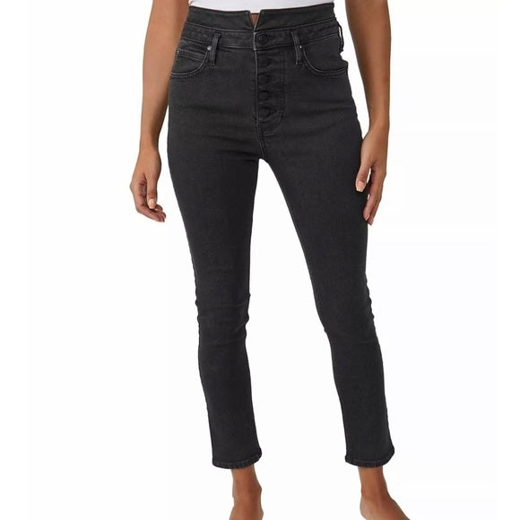 New FREE PEOPLEWOMENS BLACK SKYLINE SKINNY JEAN