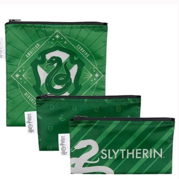 NEW Bumkins x Harry Potter Slytherin Snack Bag Set