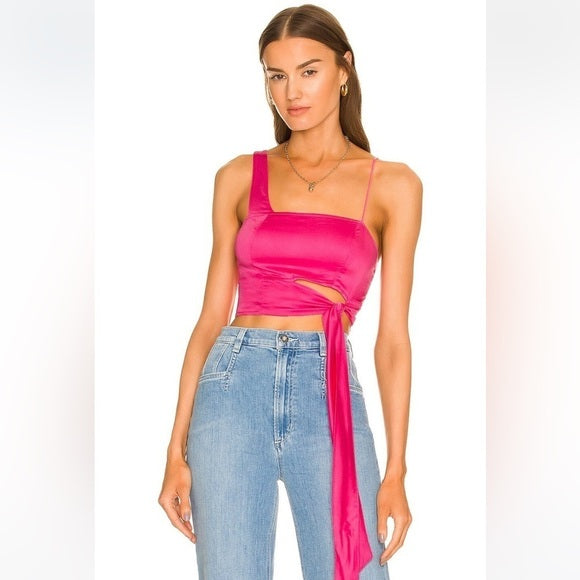 New Free People  Mila Top in Festival Fuschia