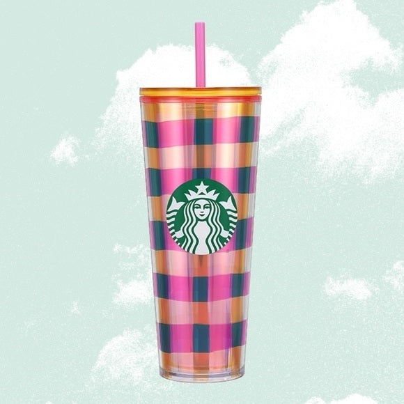 New The Starbucks Spring Cup 2023 Checkered Cold Cup limited edition venti