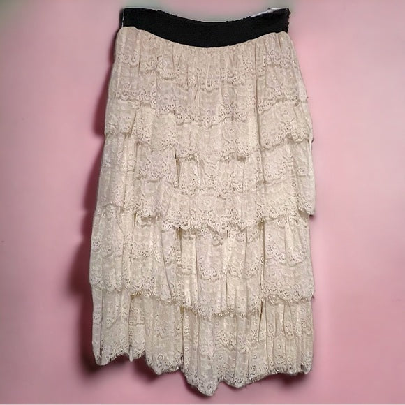 Free people lace tiered skirt