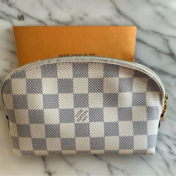 Louis Vuitton Cosmetic Pouch Damier Azur Pochette