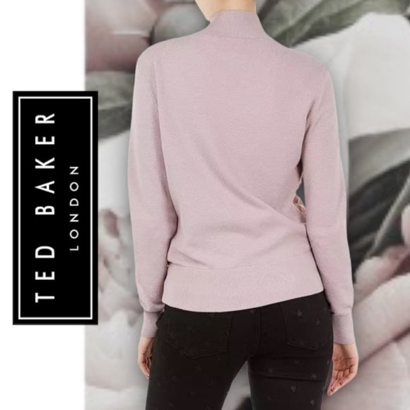 TED Baker Xinta Knit Jacket, Purple Lilac