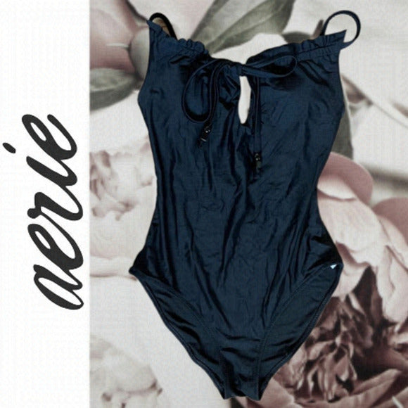 NEW aerie ruffle top one piece suit