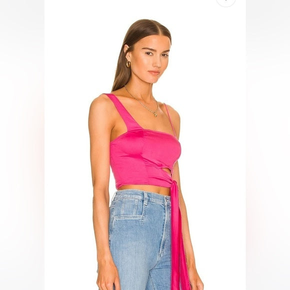 New Free People  Mila Top in Festival Fuschia