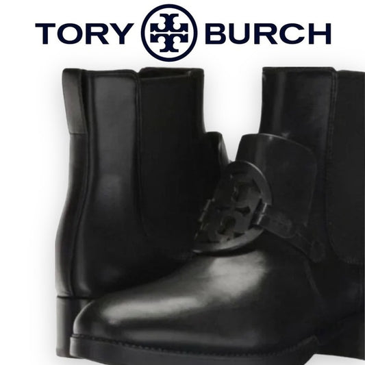 NEW Tory Burch Miller Logo Medallion Chelsea Bootie