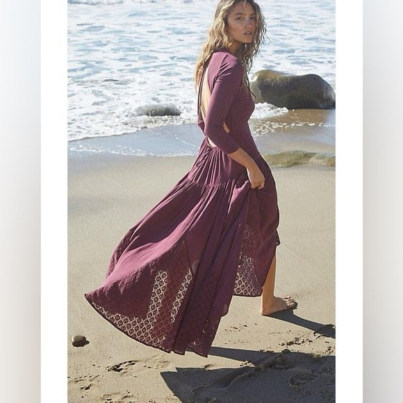 New free people sea me maxi in black