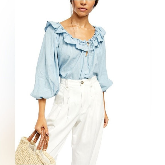 Free people lily of the valley top