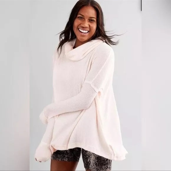 NWT Free People Juicy Long Sleeve Thermal in Stone Cold