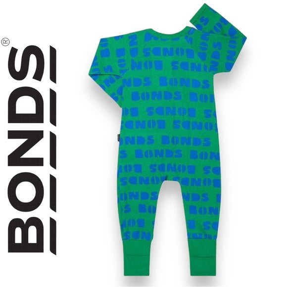 New bonds zip wondersuit - bonds block green