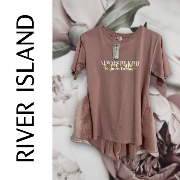 𝅺New River Island Boho Chic Tulle Top