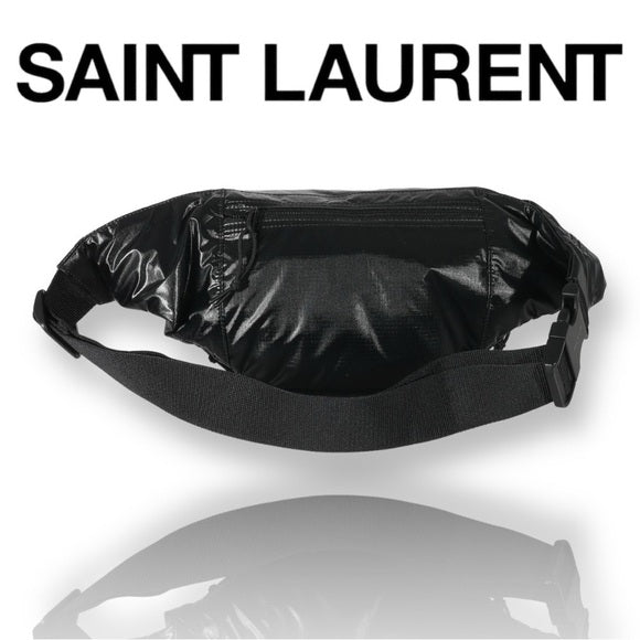 Authentic Saint Laurent Black Nylon Logo Nuxx Crossbody