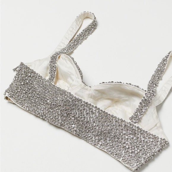 RARE!Collectors piece h&m x moschinoSparkly stone-covered bustier