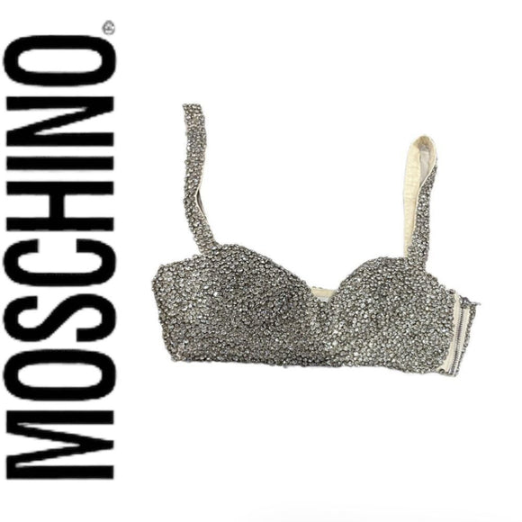 RARE!Collectors piece h&m x moschinoSparkly stone-covered bustier