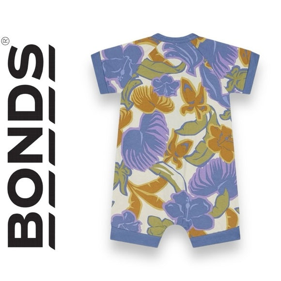 New bonds ZIP ROMPER | TROPICAL DREAMS BLUES