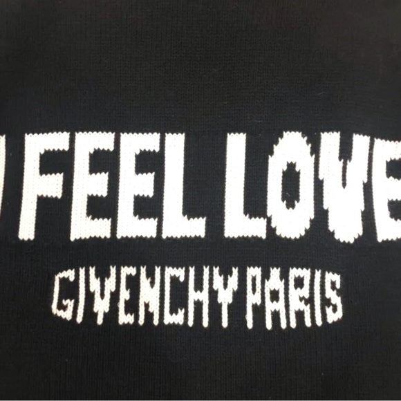 Authentic Givenchy Black I Feel Love Knit Sweater