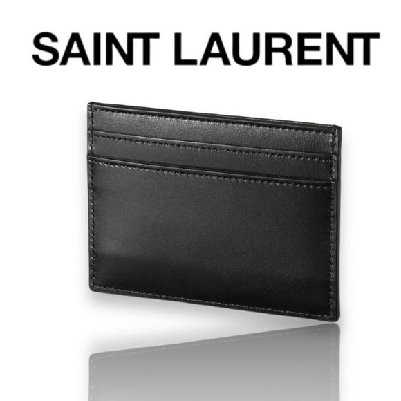 New Saint Laurent Cassandre Grained Leather Card Case