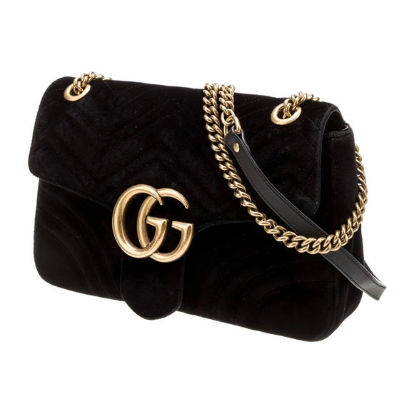 Authicated GUCCIMedium Marmont Matelasse Shoulder Bag