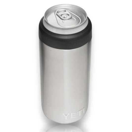 YETI Rambler Slim Can 12 oz Can Sleeve/Koozie, Insulated Stainless Steel