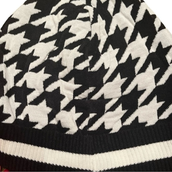 New Sold out Authentic BALMAINWool And Velvet Toque In Houndstooth